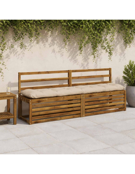 Cuscini per Panchina VIANEN 2 pz 100% Poliestere Crema