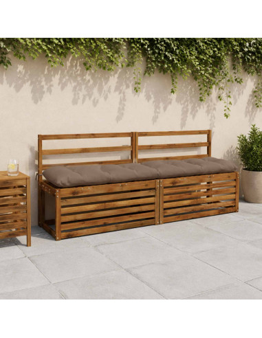 Cuscini per Panchina VIANEN 2 pz 100% Poliestere Tortora