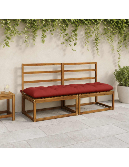 Cuscini per Panchina VIANEN 2 pz 100% Poliestere Rosso