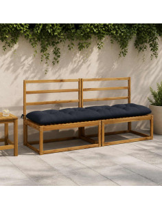 Cuscini per Panchina VIANEN 2 pz 100% Poliestere Blu Scuro