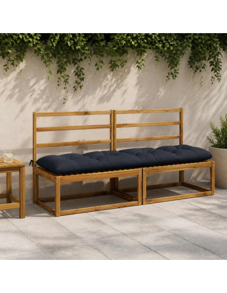 Cuscini per Panchina VIANEN 2 pz 100% Poliestere Blu Scuro