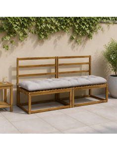 Cuscini per Panchina VIANEN 2 pz 100% Poliestere Bianco