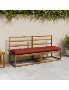 Cuscini per Panchina VIANEN 2 pz 100% Poliestere Rosso
