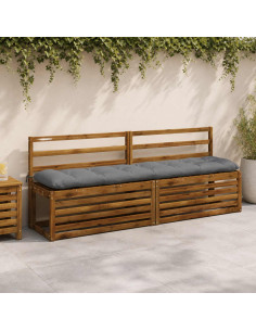 Cuscini per Panchina VIANEN 2 pz 100% Poliestere Grigio