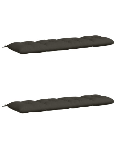 Cuscini per Panchina VIANEN 2 pz 100% Poliestere Antracite