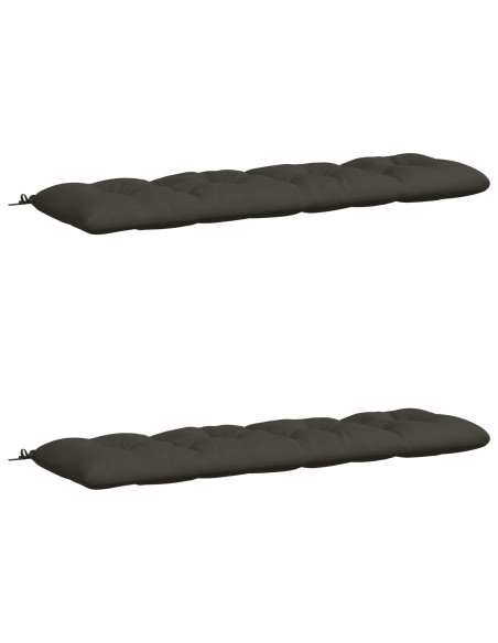 Cuscini per Panchina VIANEN 2 pz 100% Poliestere Antracite