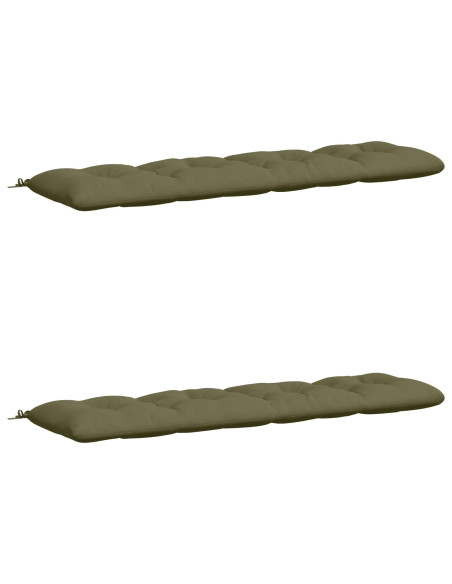 Cuscini per Panchina VIANEN 2 pz 100% Poliestere Verde Oliva