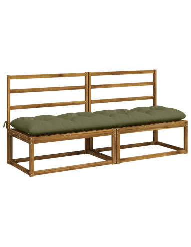 Cuscini per Panchina VIANEN 2 pz 100% Poliestere Verde Oliva