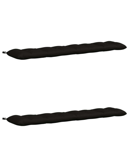 Cuscini per Panchina VIANEN 2 pz 100% Poliestere Nero