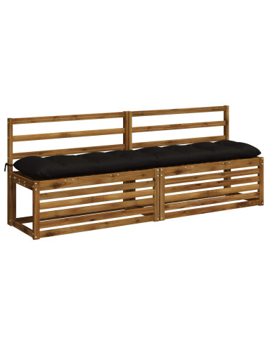 Cuscini per Panchina VIANEN 2 pz 100% Poliestere Nero