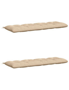 Cuscini per Panchina VIANEN 2 pz 100% Poliestere Crema 2