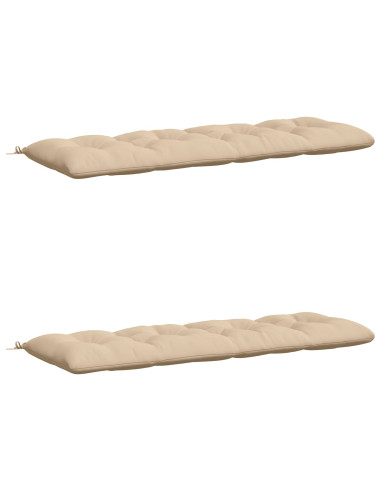Cuscini per Panchina VIANEN 2 pz 100% Poliestere Crema