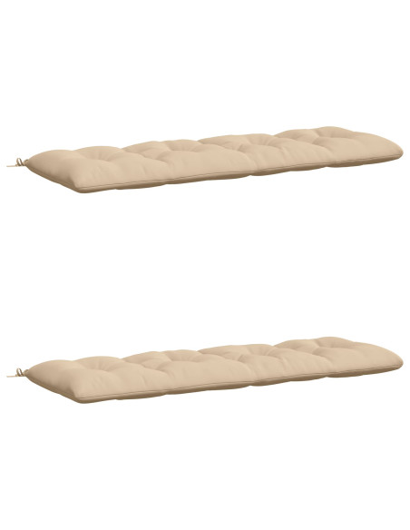 Cuscini per Panchina VIANEN 2 pz 100% Poliestere Crema
