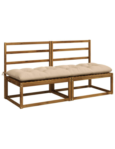 Cuscini per Panchina VIANEN 2 pz 100% Poliestere Crema