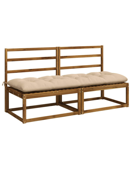 Cuscini per Panchina VIANEN 2 pz 100% Poliestere Crema