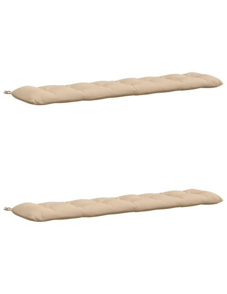 Cuscini per Panchina VIANEN 2 pz 100% Poliestere Crema