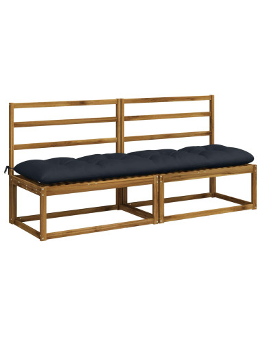 Cuscini per Panchina VIANEN 2 pz 100% Poliestere Blu Scuro