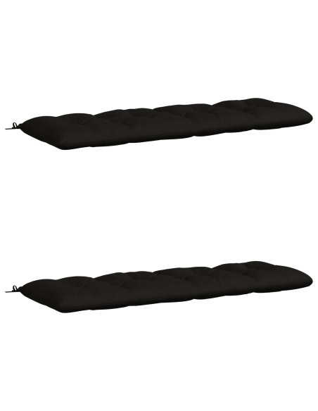 Cuscini per Panchina VIANEN 2 pz 100% Poliestere Nero