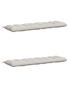 Cuscini per Panchina VIANEN 2 pz 100% Poliestere Bianco 2