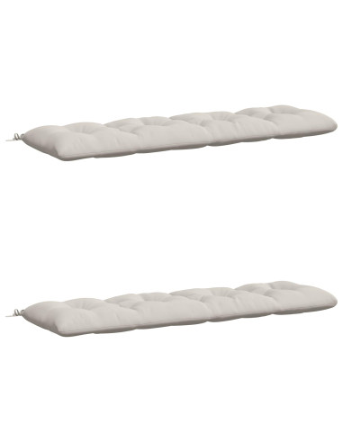 Cuscini per Panchina VIANEN 2 pz 100% Poliestere Bianco