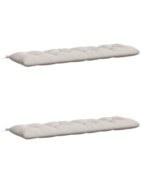 Cuscini per Panchina VIANEN 2 pz 100% Poliestere Bianco