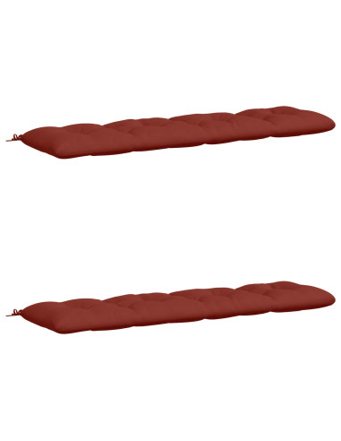 Cuscini per Panchina VIANEN 2 pz 100% Poliestere Rosso