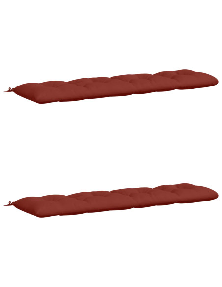 Cuscini per Panchina VIANEN 2 pz 100% Poliestere Rosso