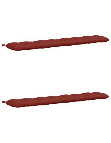 Cuscini per Panchina VIANEN 2 pz 100% Poliestere Rosso