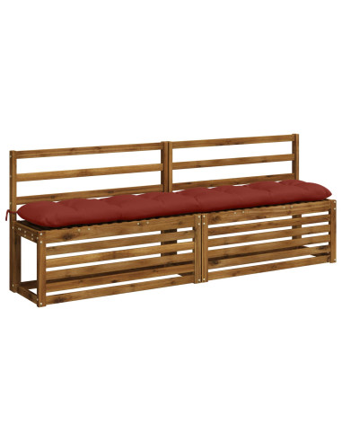 Cuscini per Panchina VIANEN 2 pz 100% Poliestere Rosso