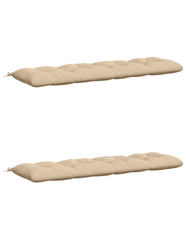 Cuscini per Panchina VIANEN 2 pz 100% Poliestere Crema