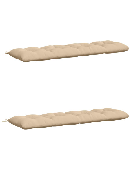 Cuscini per Panchina VIANEN 2 pz 100% Poliestere Crema