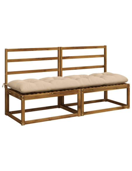Cuscini per Panchina VIANEN 2 pz 100% Poliestere Crema