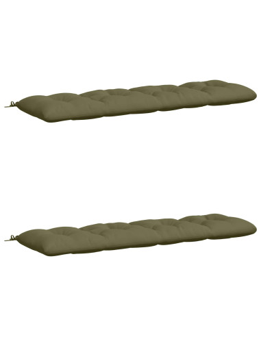 Cuscini per Panchina VIANEN 2 pz 100% Poliestere Verde Oliva