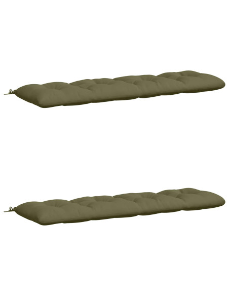 Cuscini per Panchina VIANEN 2 pz 100% Poliestere Verde Oliva