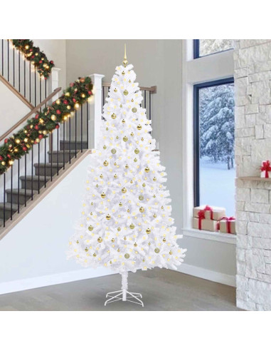 Albero di Natale artificiale Bianco 300 cm PVC e Acciaio