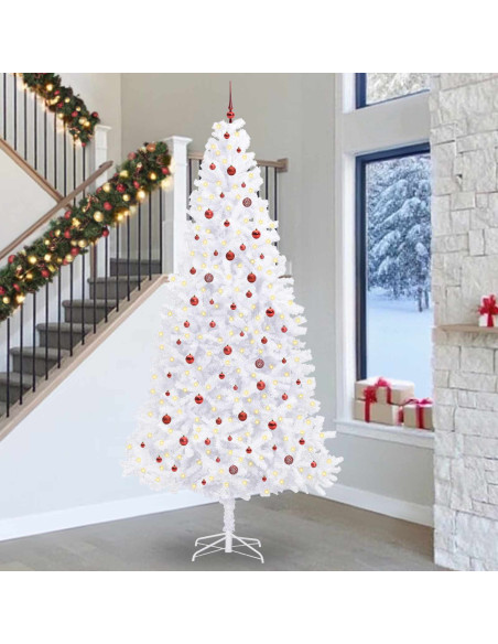 Albero di Natale artificiale Bianco 300 cm PVC e Acciaio