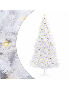 Albero di Natale artificiale Bianco 300 cm PVC e Acciaio 2