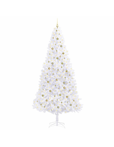Albero di Natale artificiale Bianco 300 cm PVC e Acciaio