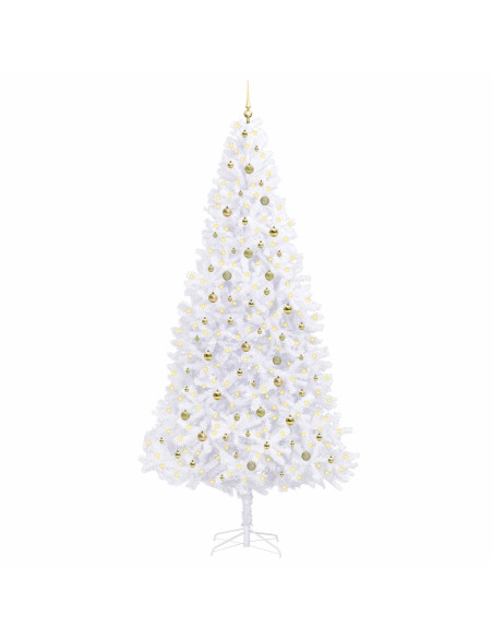 Albero di Natale artificiale Bianco 300 cm PVC e Acciaio