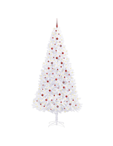 Albero di Natale artificiale Bianco 300 cm PVC e Acciaio