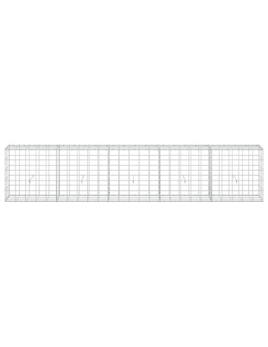 Gabione con filo da 5 mm e rete 10x10 cm 250x30x50 cm