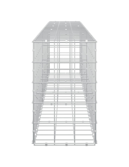 Gabione con filo da 5 mm e rete 10x10 cm 250x30x50 cm