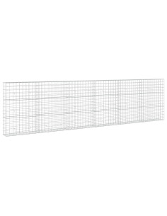 Gabione con filo da 5 mm e rete 10x10 cm 600x30x150 cm 2