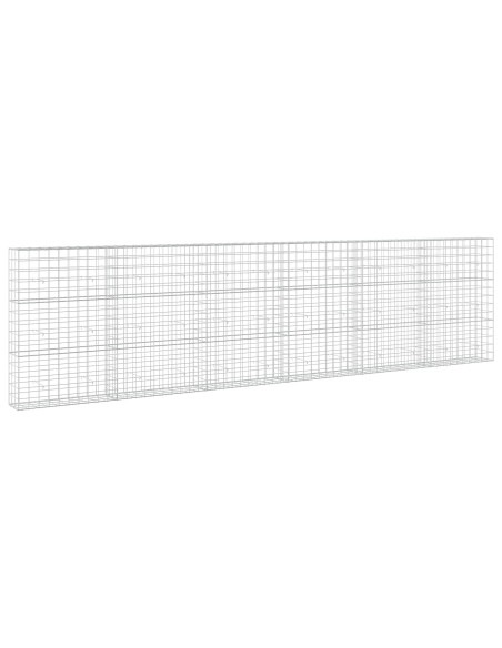 Gabione con filo da 5 mm e rete 10x10 cm 600x30x150 cm
