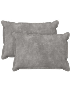 Cuscino HOUTEN 2 pz Grigio Chiaro Fleece in microfibra
