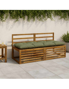 Cuscini per Panchina VIANEN 2 pz 100% Poliestere Verde Oliva