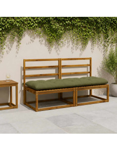 Cuscini per Panchina VIANEN 2 pz 100% Poliestere Verde Oliva