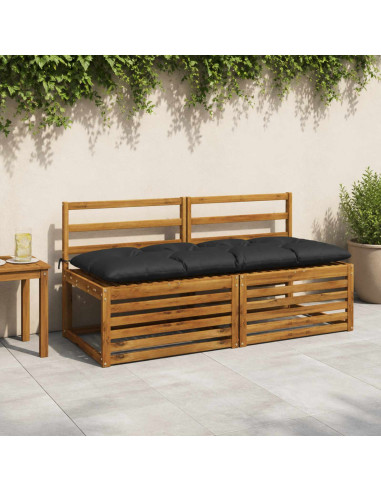 Cuscini per Panchina VIANEN 2 pz 100% Poliestere Blu Scuro