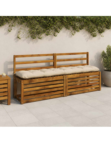 Cuscini per Panchina VIANEN 2 pz 100% Poliestere Crema