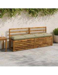 Cuscini per Panchina VIANEN 2 pz 100% Poliestere Verde chiaro